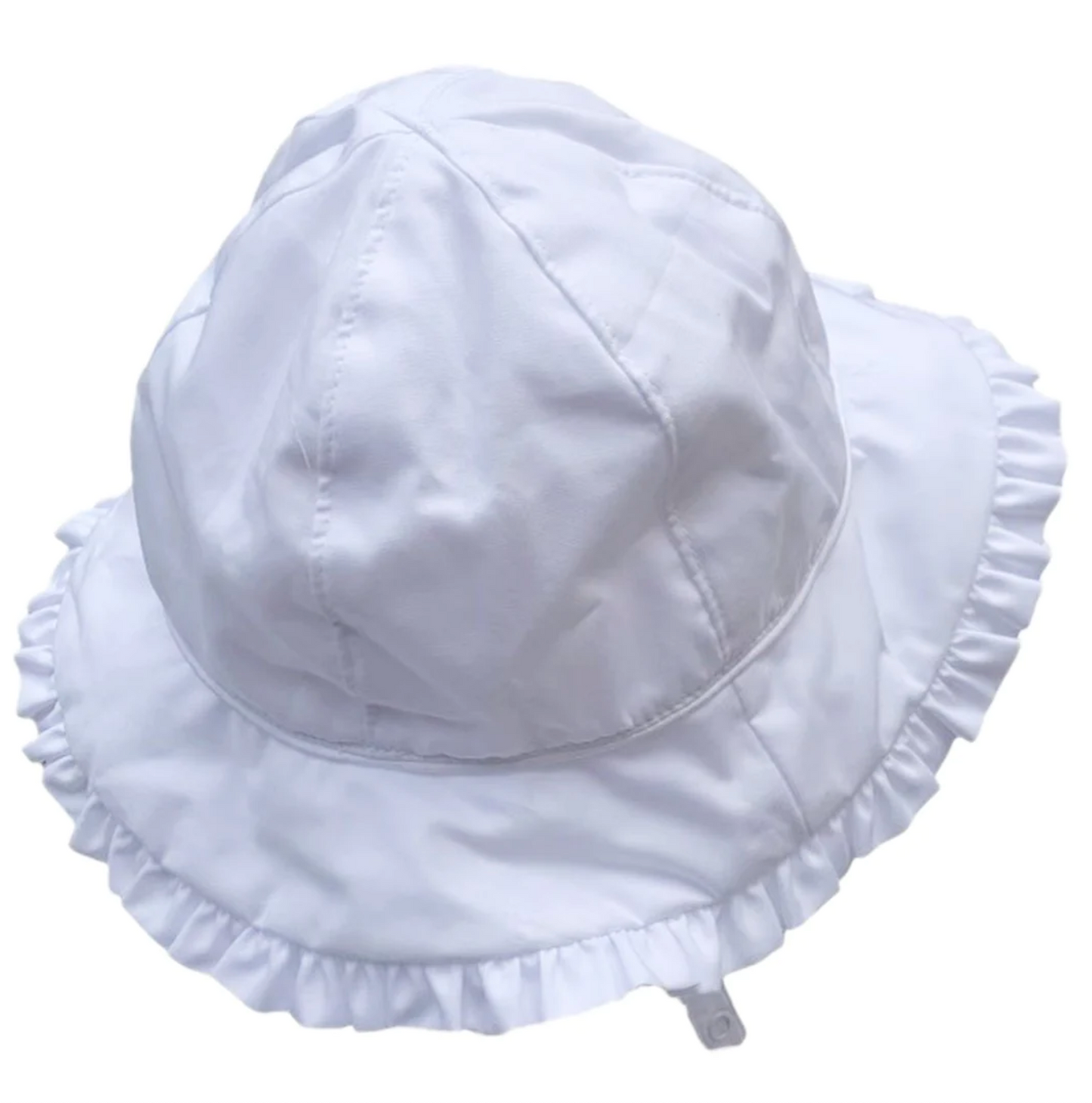 White Ruffle Hat